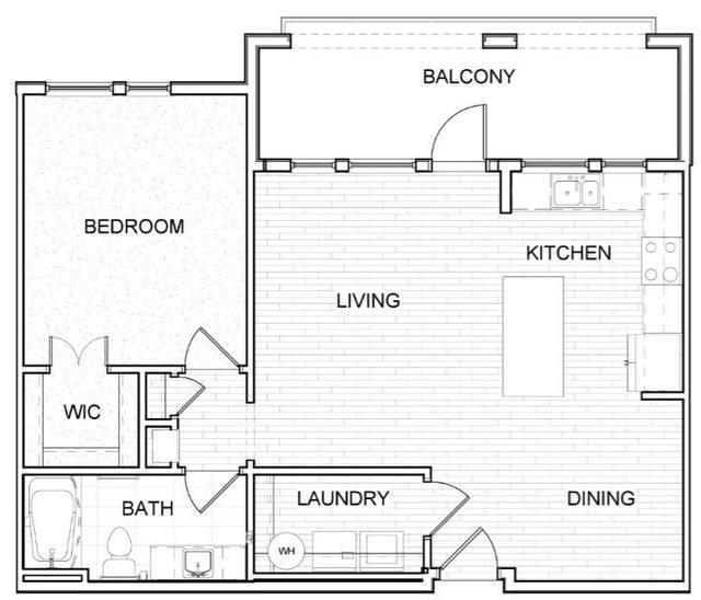 Mayfair Apartments' Unit A1-B Floorplan