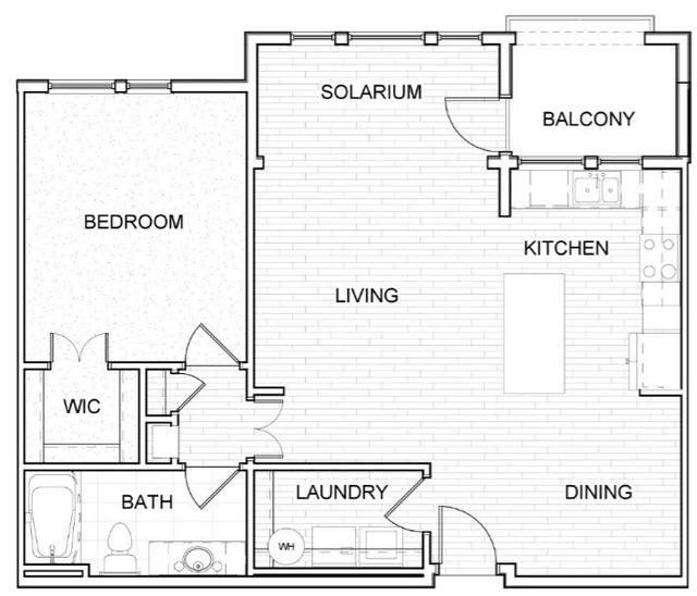 Mayfair Apartments' Unit A1-S Floorplan