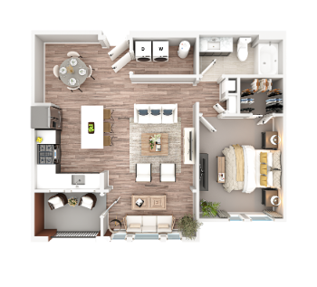 Mayfair Apartments' Unit A1-S Floorplan