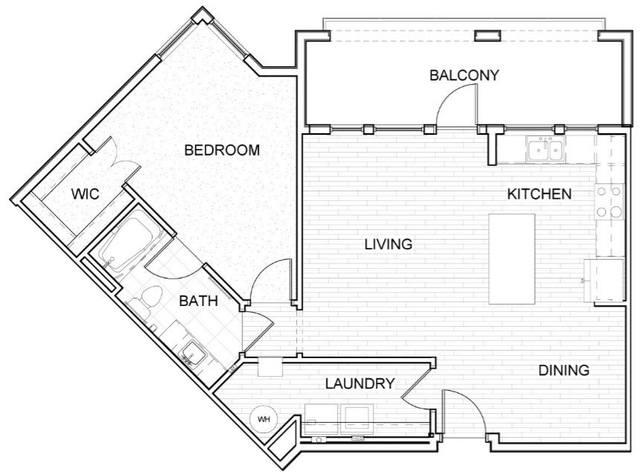 Mayfair Apartments' Unit A2-B Floorplan