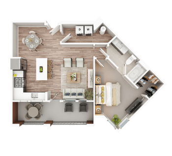 Mayfair Apartments' Unit A2-B Floorplan