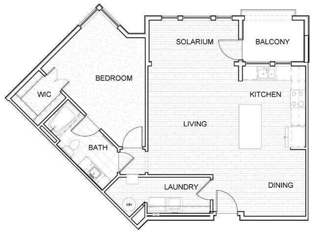 Mayfair Apartments' Unit A2-S Floorplan