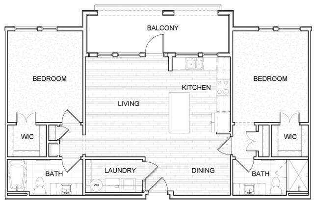 Mayfair Apartments' Unit B1-B Floorplan