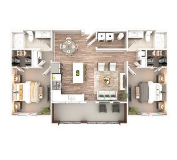 Mayfair Apartments' Unit B1-B Floorplan