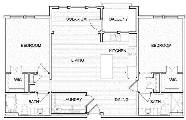 Mayfair Apartments' Unit B1-S Floorplan