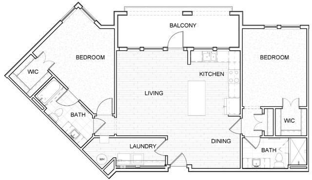 Mayfair Apartments' Unit B2-B Floorplan