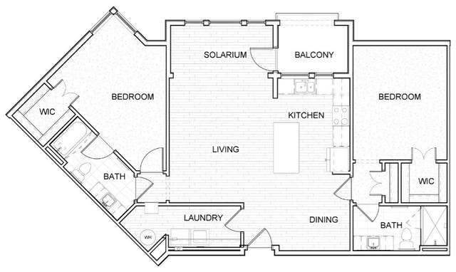 Mayfair Apartments' Unit B2-S Floorplan