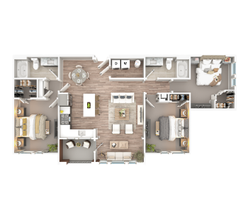 Mayfair Apartments' Unit C1-S Floorplan